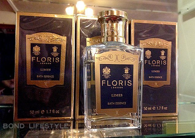 photo © Bond Lifestyle Floris Limes Bath Essence in the Floris store on 89 Jermyn Street, London (April 2013)