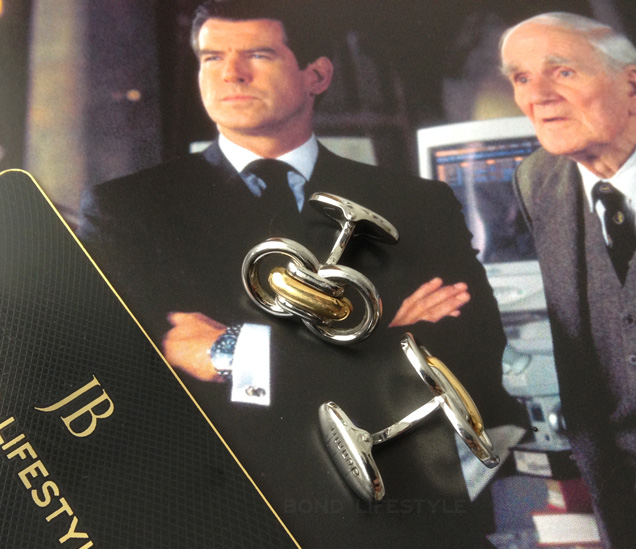 photo © Bond Lifestyle Dunhill cufflinks, the same model as worn in The World Is Not Enough