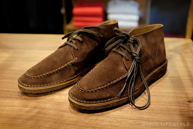 photo © Bond Lifestyle Drake's Crosby Moc-Toe Chukka Boots in Dark Brown Suede