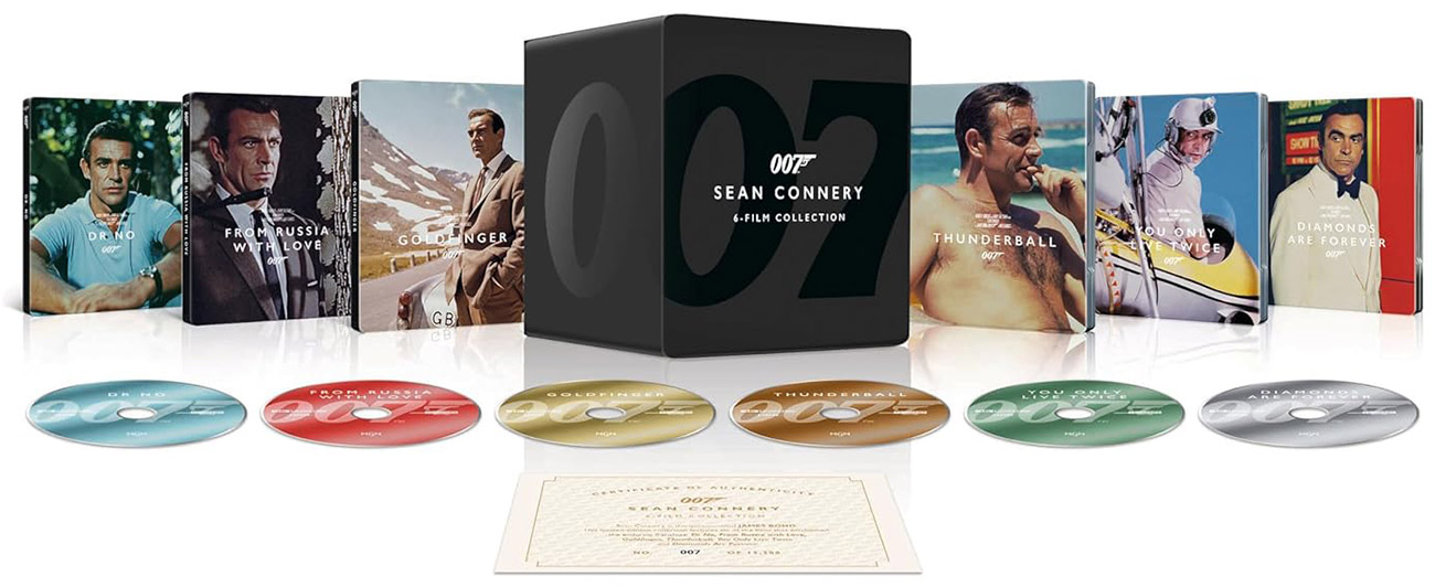 007 Sean Connery Complete 6-film 4K Collection discs